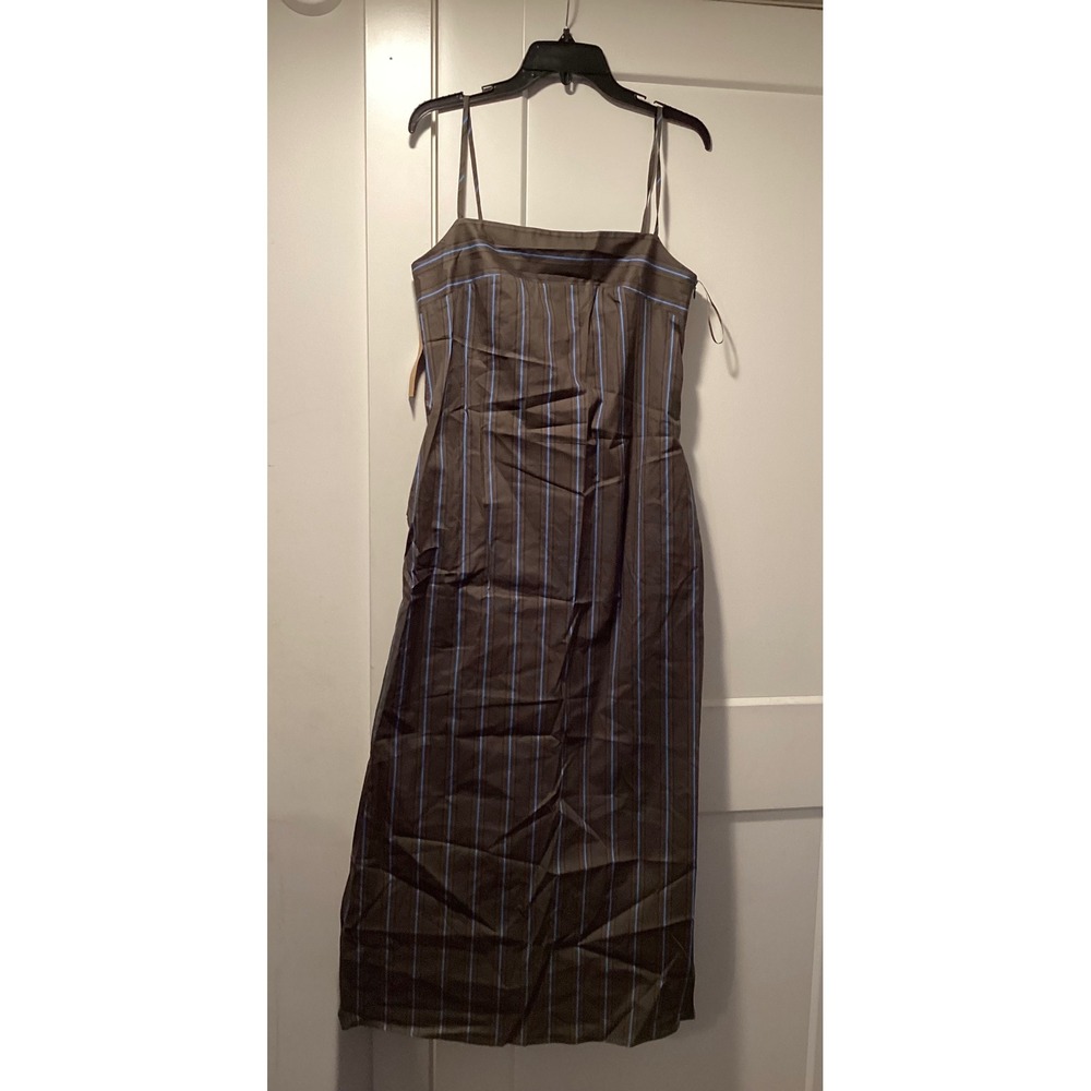 Few Moda CAARA Striped Spaghetti Strap Midi Dress C26WDRS04820 Size M